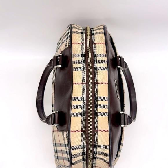 BURBERRY Classic Beige Nova Check Dome Bowler Bag - Picture 9 of 15